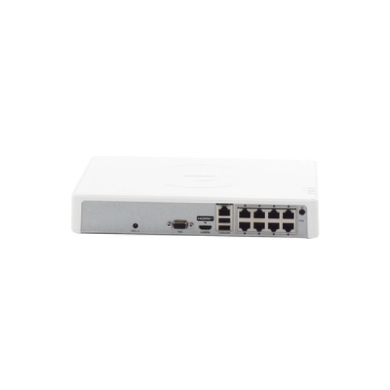 NVR 4 Megapixel (Compatible con Cámaras ACUSENSE) / 8 canales IP / 8 Puertos PoE /1 Bahía de Disco Duro / Salida de Vídeo Full HD