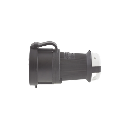 Conector Industrial con Bloqueo de Media Vuelta / 30 A 120/208 V CA / Nema L21-30R / 4 Polos 5 Hilos / Color Blanco y Negro / / Grado Industrial.