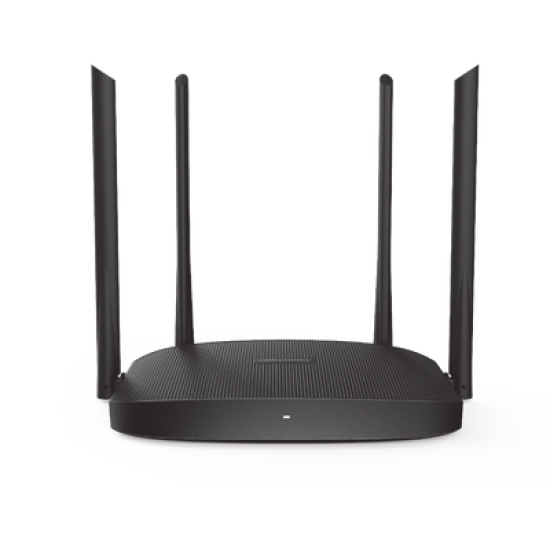 Router Inalámbrico WISP Gigabit / Hasta 1200 Mbps / Doble Banda AC (2.4 GHz y 5 GHz) / 3 Puertos LAN 10/100/1000 Mbps + 1 Puerto WAN 10/100/1000 Mbps /  4 Antenas Externas Omnidireccional de 5 dBi / Interior