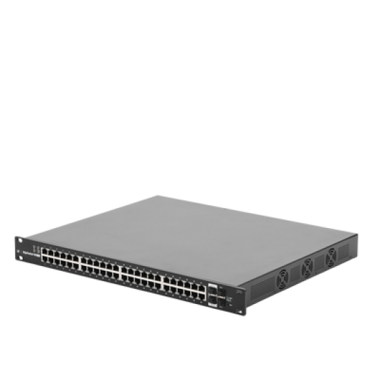 Switch EdgeMAX Administrable de 48 Puertos Gigabit con PoE+/PoE Pasivo 24V + 2 Puertos SFP + 2 Puertos SFP+, 750 W