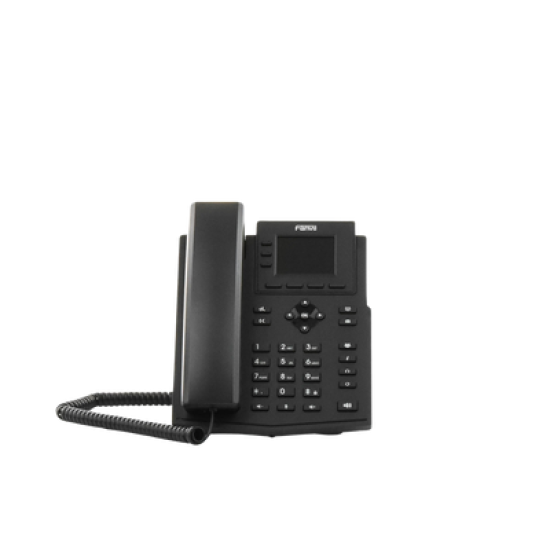 Teléfono IP empresarial para 4 líneas SIP con pantalla LCD de 2.4 pulgadas a color, Opus y conferencia de 3 vías, PoE.
