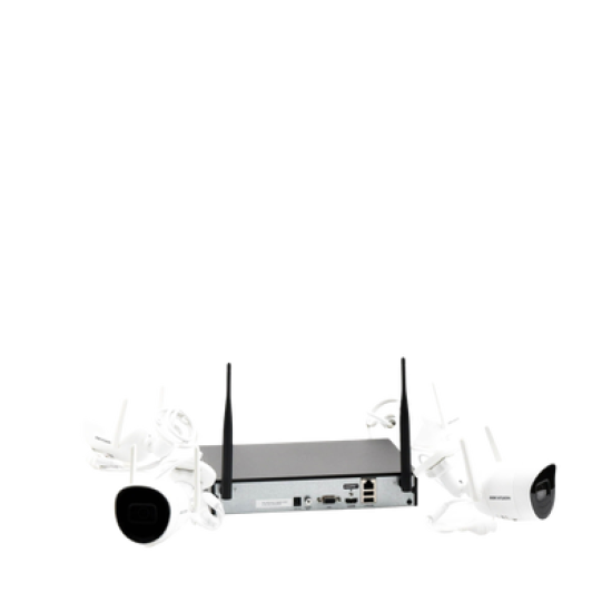 Kit IP Inalámbrico 4 Megapixel / NVR 4 Canales / 4 Cámaras Bala para Exterior / 1 HDD de 1 TB / Modo Repetidor