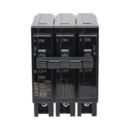 MCB - Interruptor Termomagnético Enchufable, Serie: B2Q, 3P, 15A, 240V (SKU:1002294)