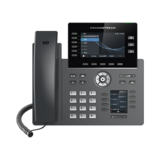 Teléfono IP Wi-Fi, Grado Operador, 6 líneas SIP con 6 cuentas, pantalla a color 4.3