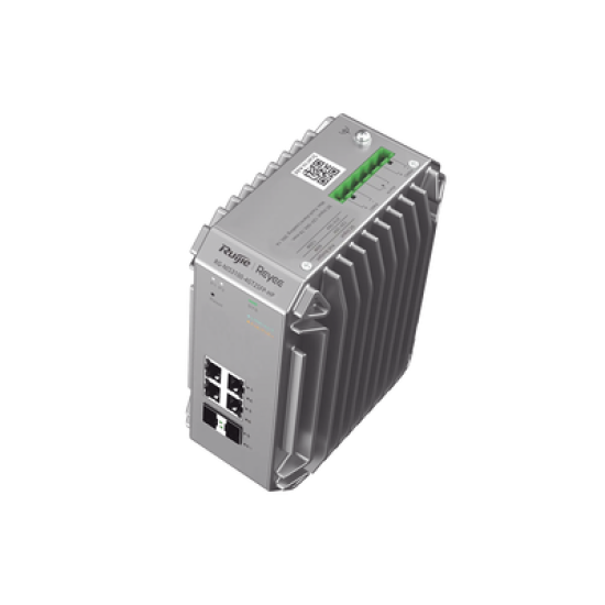 Switch Industrial PoE hasta , Ideal para temperaturas Extremas y protección contra descargas, 4 Puertos Gigabit PoE 802.3 af/at, 2 puertos SFP Administrable Cloud