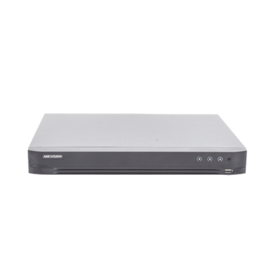 DVR 8 Megapixel / 16 Canales 4K TURBOHD + 16 Canales IP / 2 Bahías de Disco Duro / 4 Canales de Audio / Audio por coaxitron / 16 Entradas de Alarma