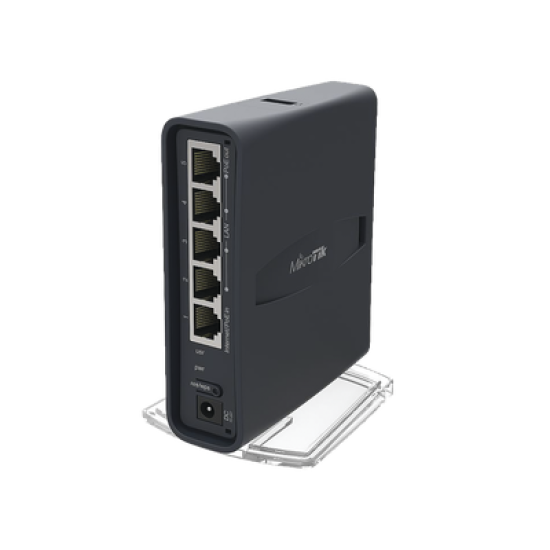 (hAP ac lite Tower) 5 Puertos Fast Ethernet, WiFi Doble Banda 802.11ac, Base tipo Torre