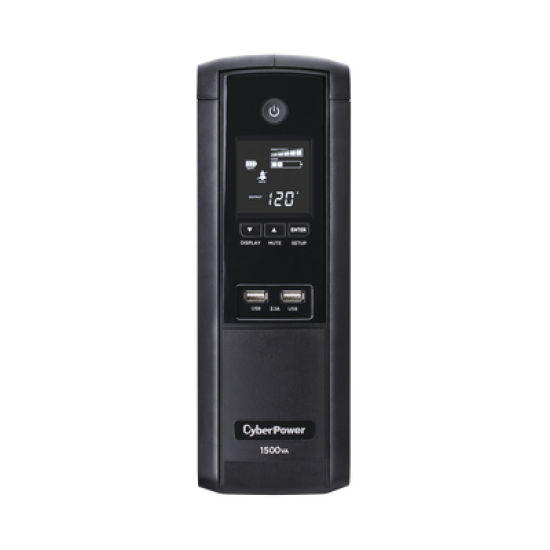 UPS de 1500 VA/900 W, Topología Línea Interactiva, Entrada 120 Vca NEMA 5-15P, Tipo Torre, Con 12 Tomas NEMA 5-15R, 5 años de garantía 