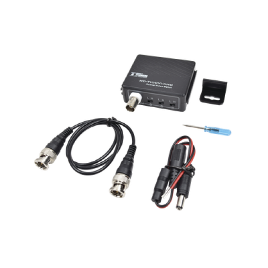 (TRANSCEPTOR) RECEPTOR DE VIDEO ACTIVO DE LARGO ALCANCE /  400 Metros con RECEPTOR ACTIVO TT4501T / Resolución 2 MP / Compatible con cámaras HD-TVI/CVI/AHD/CVBS / Protección Interconstruida contra sobretensión.