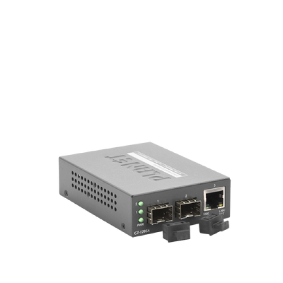 Convertidor de Medios con Doble Puerto SFP 1000BASE-FX/SX/LX y Puerto Ethernet 1000Base-T 