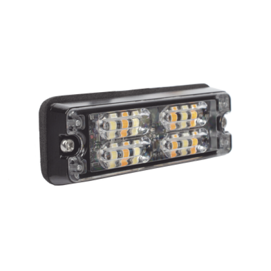 Luz Perimetral, 12 LED Ultra Brillantes, Color Ámbar / Claro