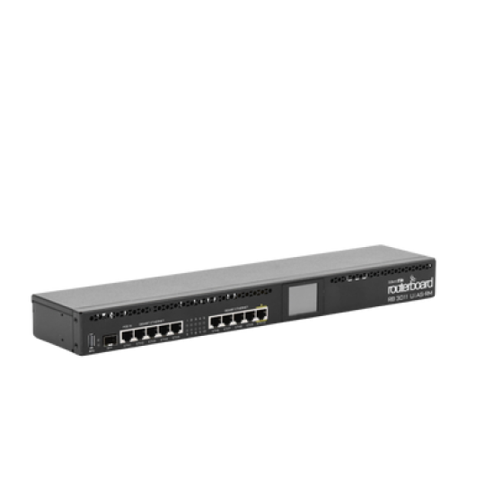 RouterBoard, CPU 2 Núcleos, 10 Puertos Gigabit Ethernet, 1 Puerto SFP, 1 GB Memoria, Licencia Nivel 5, Montaje Rack