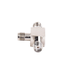 Adaptador en Forma T, de Triple Conectores SMA Hembra, Níquel/ Oro/ Teflón.