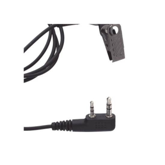 Micrófono - audífono de solapa con tubo acústico transparente para KENWOOD TK3230/3000/3402/3312/3360/3170,NX240/340/220/320/420 con tubo acústico de PU (grado médico)