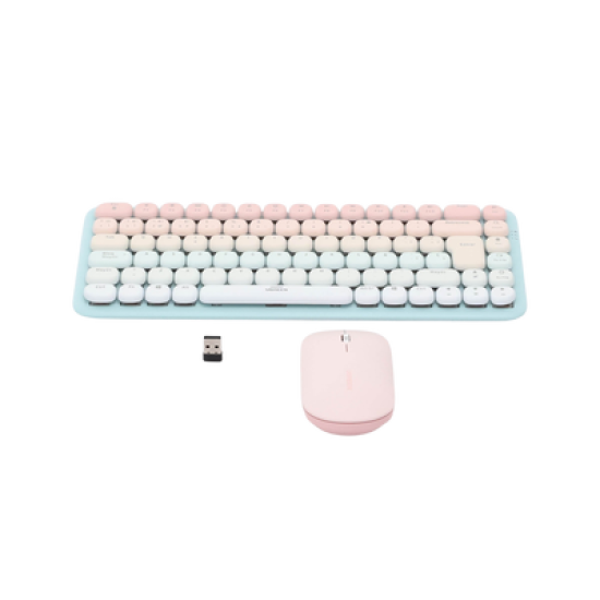 PAQUETE DE TECLADO Y MOUSE INALÁMBRICO UGREEN ROSA