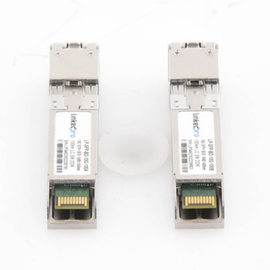 Transceptores Ópticos Bidireccionales SFP+ (Mini-Gbic) / Monomodo 1490 & 1550 nm / 10 Gbps / 10GBASE-BX / Conector LC/UPC Simplex / DDM / Hasta 100 km / 2 Piezas 