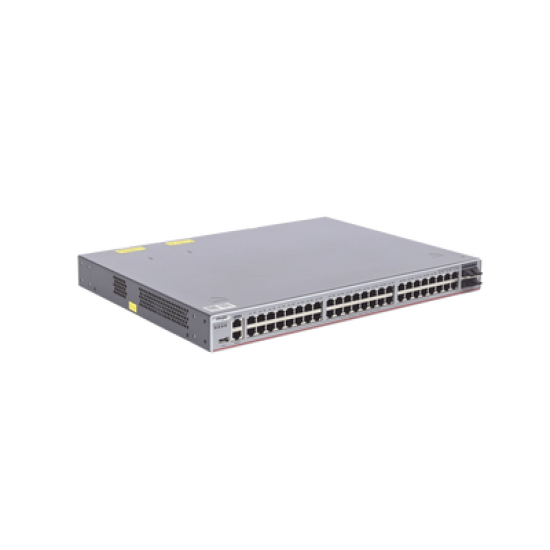 Switch Core Administrable Capa 3 con 48 puertos Gigabit + 4 SFP+ para fibra 10Gb, gestión gratuita desde la nube.