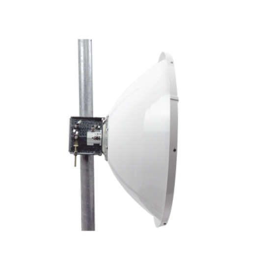 Antena Direccional de Alto Rendimiento/ Parábola profunda para mayor aislamiento al ruido / 29 dBi / 4.9 - 6.4 GHz / Conectores N-Hembra / Fácil Montaje y Soporte de acero inoxidable / Radomo Incluido