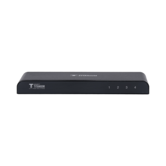 Divisor (Splitter) HDMI 4K de 1 Entrada a 4 Salidas (Simultaneas) / Soporta 4K×2K / Soporta hasta 4 equipos con conexión en Cascada / HDMI 3D  / HDR / HDMI 1.4 /  HDCP 1.4  / Audio PCM / Longitud del cable de entrada ≤30m y salida ≤25m.