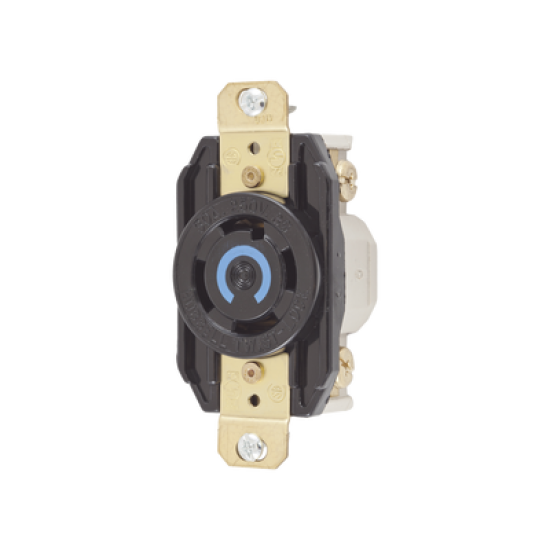 Receptáculo con Bloqueo de Media Vuelta Industrial 30 A 250 V CA / 3 Polos 4 Hilos / Nema L15-30R.