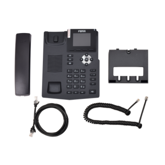 Teléfono IP empresarial para 2 lineas SIP con pantalla LCD de 2.8 pulgadas a color, puertos Gigabit y conferencia de 3 vías, PoE 