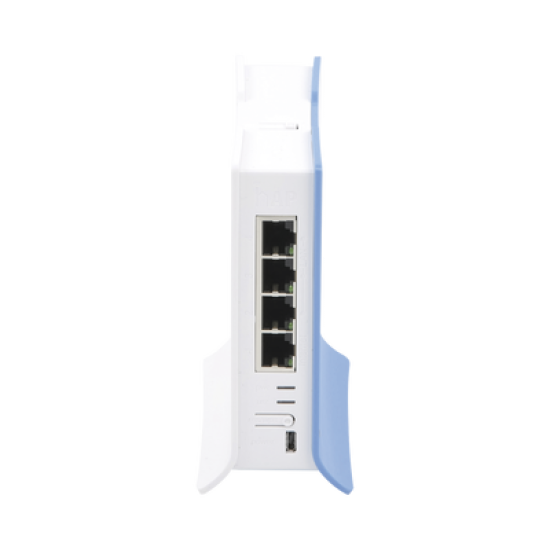 (hAP lite TC) 4 Puertos Fast Ethernet, Wi-Fi 2.4 GHz 802.11 b/g/n y base tipo Torre