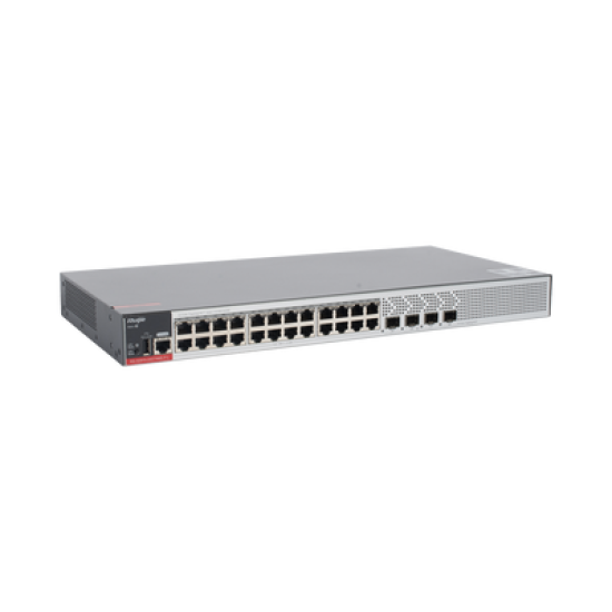 Switch PoE+ Empresarial 370 Watts, Administrable L2+, 24 Puertos Gigabit y 4 Puertos Uplink SFP 2.5G