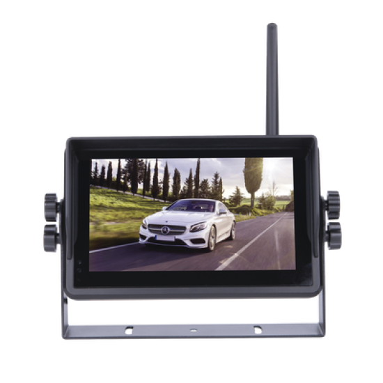 Sistema Profesional Inalámbrico de Cámara de Reversa Infrarroja y Monitor Touch de 7