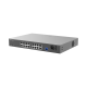 e-Lighten ONU / Switch PoE+ Hibrido, Capa 2 con un Puerto PON 1G y 16 Puertos Ethernet PoE+ 1G hasta 240 Watts y 100 Clientes