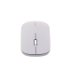 Mouse inalámbrico 2.4 GHz | Ultra Delgado y Silencioso | DPI 1000/1600/2000/4000 (Ajustable) | Alcance 10m | Scroll de Aluminio | Adaptable a diferentes superficies | Diseño suave al tacto | Contiene Receptor USB | Color Gris.