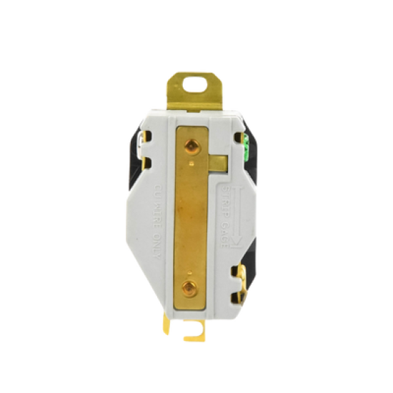 Receptáculo de Media Vuelta Industrial 30 A 125 V CA 2 Polos 3 Hilos (Nema L5-30R) Color Negro.