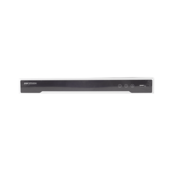 NVR 8 Megapixel (4K) / 32 canales / 16 Puertos PoE+ / Soporta Cámaras con AcuSense / Hik-Connect / 2 Bahías de Disco Duro / Swtich PoE 300 mts / HDMI en 4K 