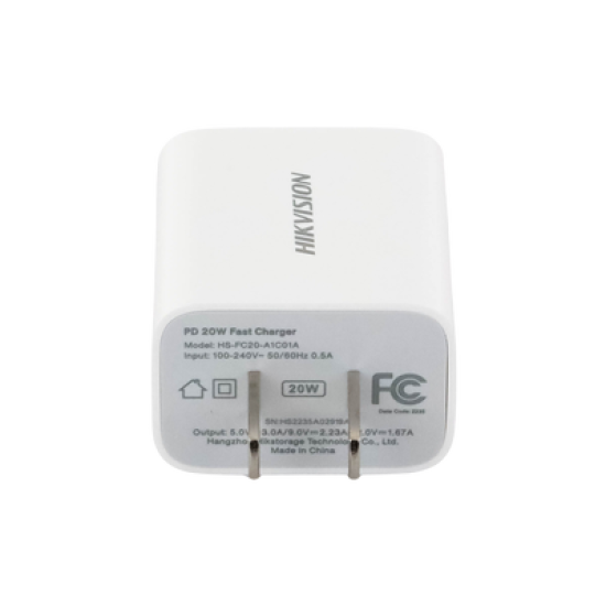Cargador USB - C de 20 Watts / Carga Rapida / 5 VCD a 3 Amp / 9 VCD a 2.22 Amp / Compatible con Multiples Marcas