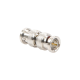 Adaptador tipo Barril para 75 Ohm, de Conector BNC Macho a BNC Macho, Niquel/ Oro/ Teflón.
