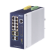 Switch Industrial Administrable Capa 3, Con 8 Puertos PoE Gigabit 802.3bt, 2 Puertos SFP de 1 G / 2.5 G, 2 Puertos SFP 10 G