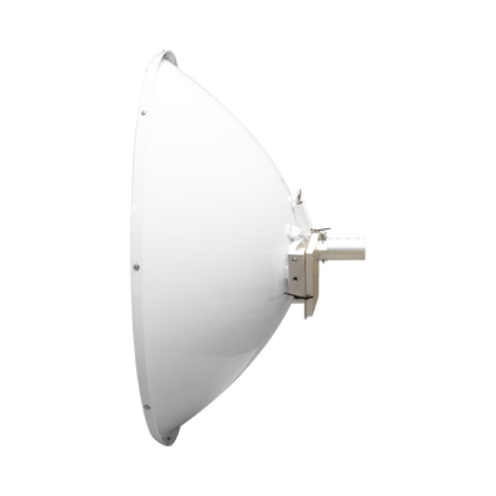 Antena Direccional de Alto Rendimiento/ Parábola profunda para mayor aislamiento al ruido  / 3 ft / 4.9 a 6.1 GHz / Ganancia de 32 dBi / Soporte de acero inoxidable / polaridad en 90 ° y 45 ° / Incluye montaje.