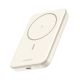 Power Bank MagSafe de 5000mAh | 15W | Carga Inalámbrica y por Cable USB-C | Sistema de Protección Inteligente | Tecnología de Carga Rápida | Ultra Delgado | Ultra ligero | Compatible con iPhone 15/14/13/12 | Color Beige.
