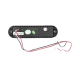 Luz Auxiliar Ultra Brillante  IP67 de 6 LEDs, Color Rojo, con mica transparente y bisel negro