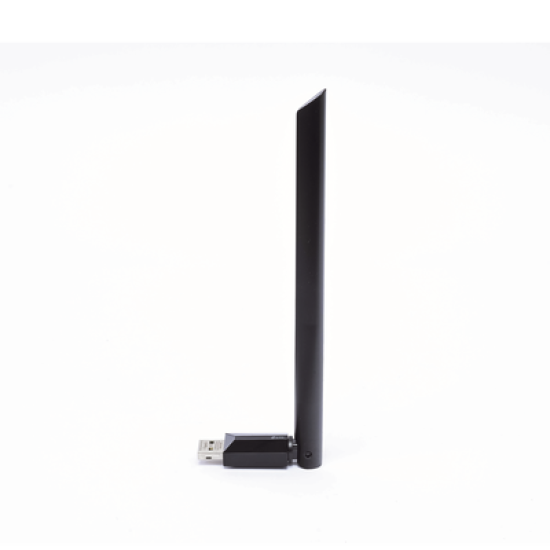 Adaptador  USB inalámbrico doble banda AC 600 Mbps, antena de alta ganancia.