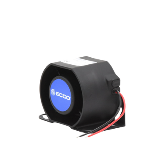 Alarma de reversa vehicular con montaje para superficies, 12-36 Vcc, 112 dBA