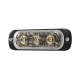Luz Auxiliar de 3 LED, Ambar, SAE, 12-24 Vcd, Lente transparente