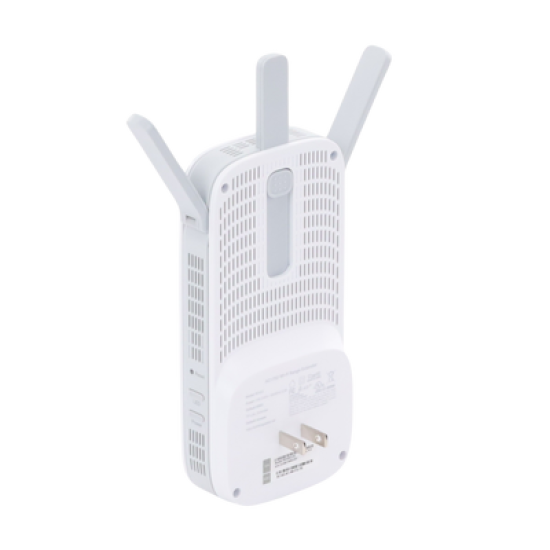 Repetidor / Extensor de Cobertura WiFi AC, 1750 Mbps, doble banda 2.4 GHz y 5 GHz, con 1 puerto 10/100/1000 Mbps, 3 antenas externas