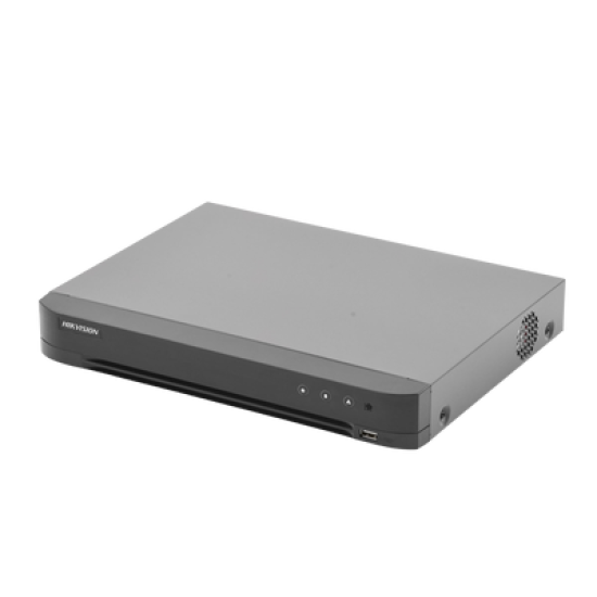 (ACUSENSE / Evita Falsas Alarmas) DVR 8 Megapixel / 8 Canales TURBOHD + 8 Canales IP / 1 Bahía de Disco Duro / Audio por Coaxitron / 8 Entradas de Alarma / 4 Salida de Alarma / H.265+