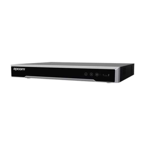 DVR 8 Megapixel / 4 Canales TURBOHD + 4 Canales IP / 1 Bahía de Disco Duro / 4 Canales de Audio / 4 Entradas de alarma / Vídeoanálisis