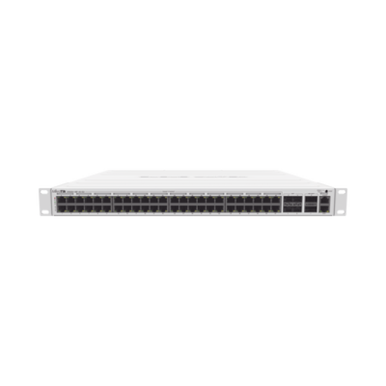 Cloud Router Switch 48 puertos PoE 802.3af/at Gigabit, 4 puertos SFP+ 10G, 2 puertos QSFP+ 40G, Montaje en Rack