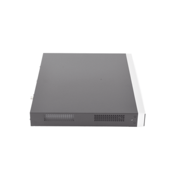 NVR 12 Megapixel (4K) / Reconocimiento Facial / 8 Canales IP / Base de Datos / Hasta 100,000 Fotografías / 8 Puertos PoE+ / 2 Bahías de Disco Duro / Switch PoE 300 mts / Bases de Datos / HDMI en 4K 