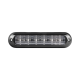 Luz Auxiliar Ultra Brillante  IP67 de 6 LEDs, Color Rojo, con mica transparente y bisel negro