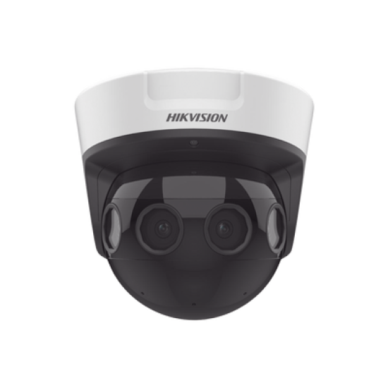 PanoVu Series / Vista Panorámica 180° / 32 Megapixel en Total / 4 Lentes 2.8 mm (4 Lentes 8 Megapixel) / 20 mts IR / Exterior IP67 / IK10 / 12 Vcc / PoE+ / Micro SD