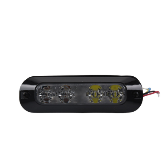 Luz perimetral, 4 LEDs Ultra Brillantes, color Rojo / Claro