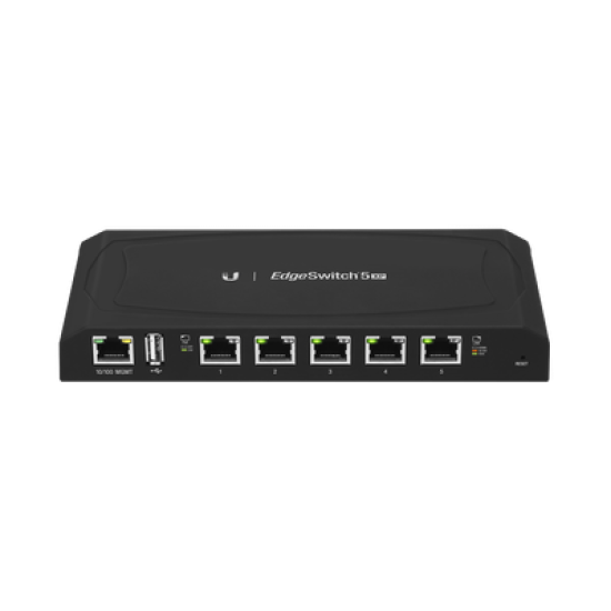 EdgeSwitch 5XP Administrable de 5 Puertos Gigabit PoE de 24 V Pasivo, con funciones avanzadas de Capa 2